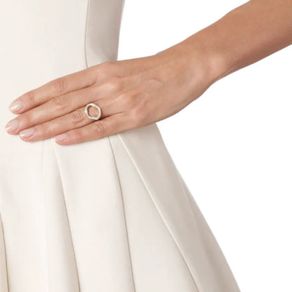 Gold Vermeil Riva Diamond Circle Ring - Diamond